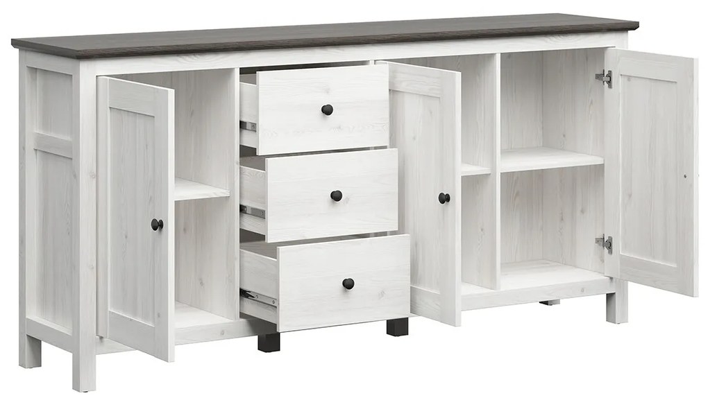 Comodă Hesen KOM3D3S/10/20 (zadă sibiu deschis + pin larico). Promo -23%. 1062524