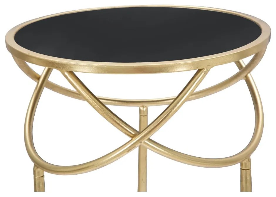 Măsuță auxiliară rotundă cu blat din sticlă ø 40 cm Ring – Mauro Ferretti