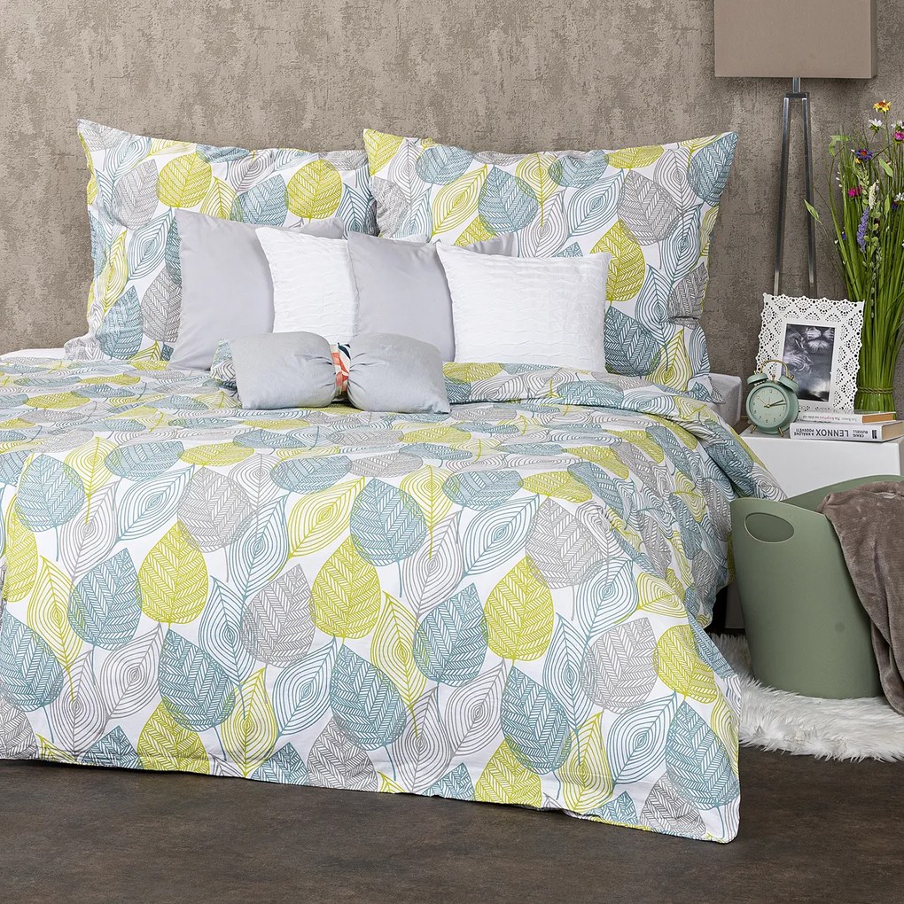 Lenjerie de pat din bumbac 4Home Nordic Leaves, 140 x 220 cm, 70 x 90 cm, 140 x 220 cm, 70 x 90 cm