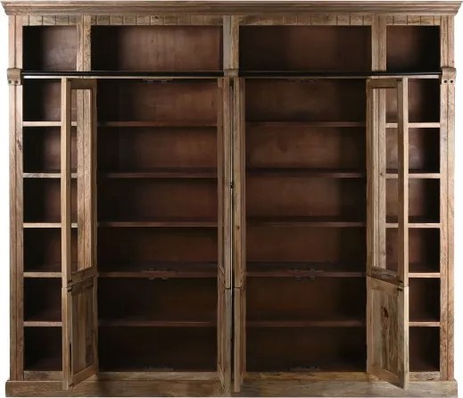 Bibliotecă din lemn masiv de mango, finisaj natural, „Ladder”