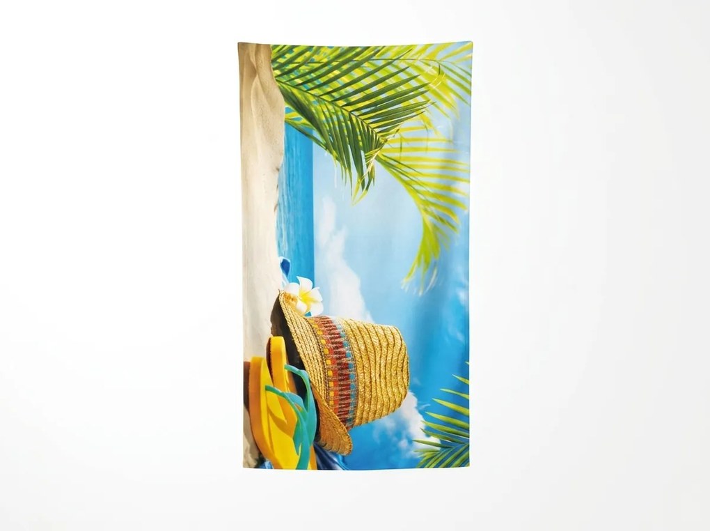 Prosop de plaja XXL cu uscare rapida SANDORA colorat 150 x 210 cm, 100% microfibra