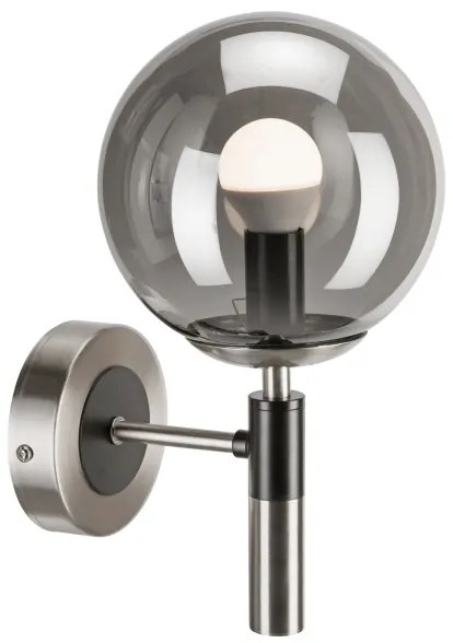 Aplică ROLLO 1xE14/5W/230V crom mat/fumuriu