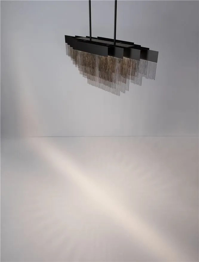 Lustra LED suspendata design modern REVIA negru