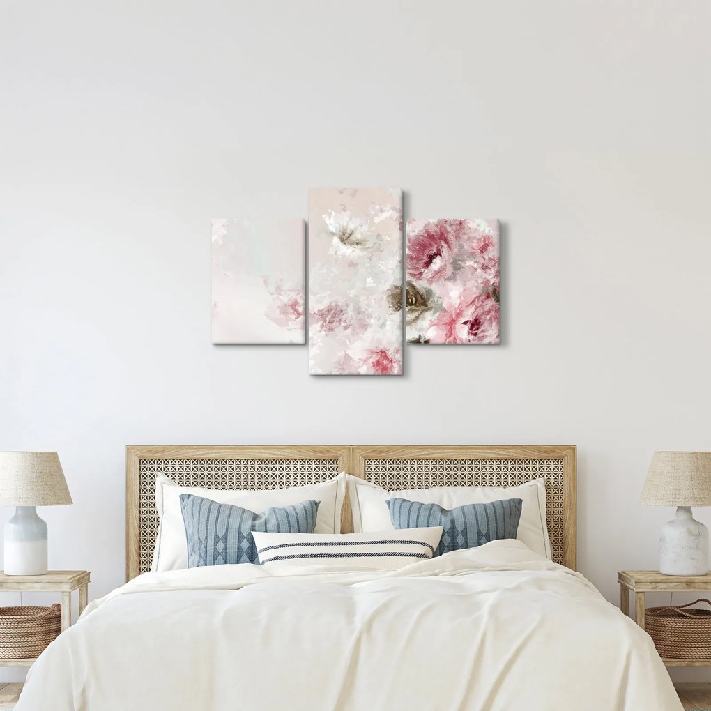 Tablou - Pictura flori roz (90x60 cm)
