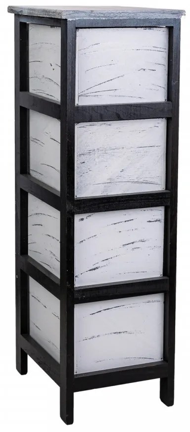 Comoda cu 4 sertare Prier, Creaciones Meng, 26x32x81 cm, lemn de paulownia