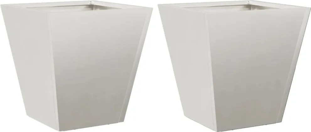 vidaXL Jardiniere grădină, 2 buc., 30x30x30 cm, oțel inoxidabil