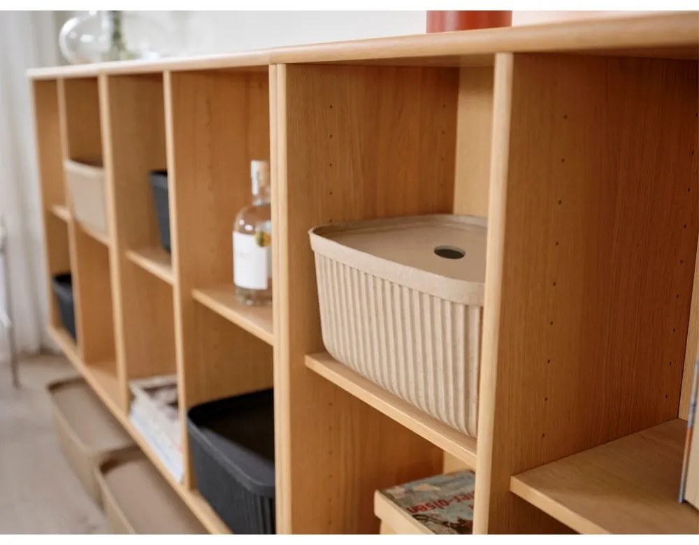 Cutii de depozitare negre 2 buc. cu capac 32x23x20,5 cm Pulp – Zone