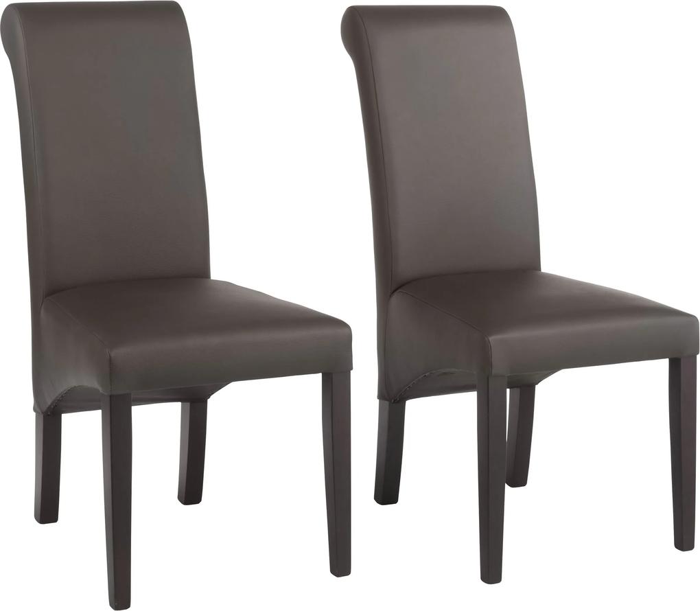 Set 2 scaune Rito maro piele naturala 47,5/68,5/101 cm