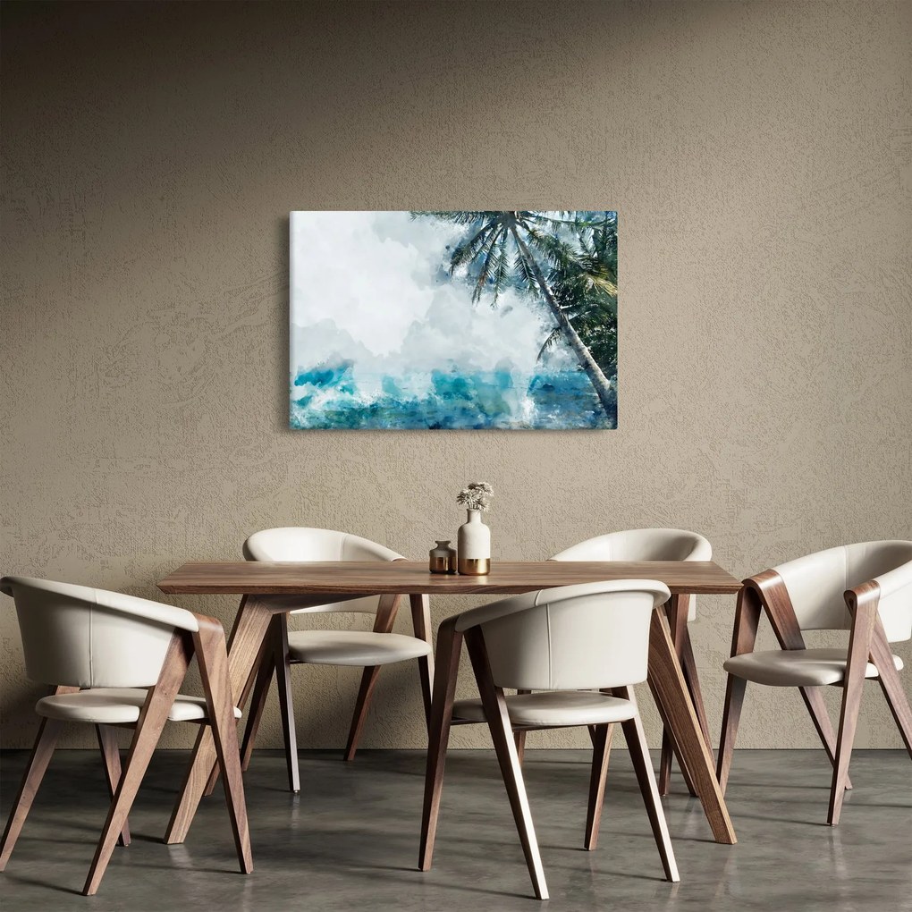 Tablou - Palmier lângă mare (90x60 cm)
