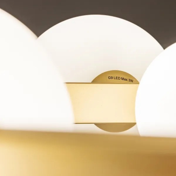 Lustră LED pe cablu Brilagi MILLA 15xG9/3W/230V auriu/alb