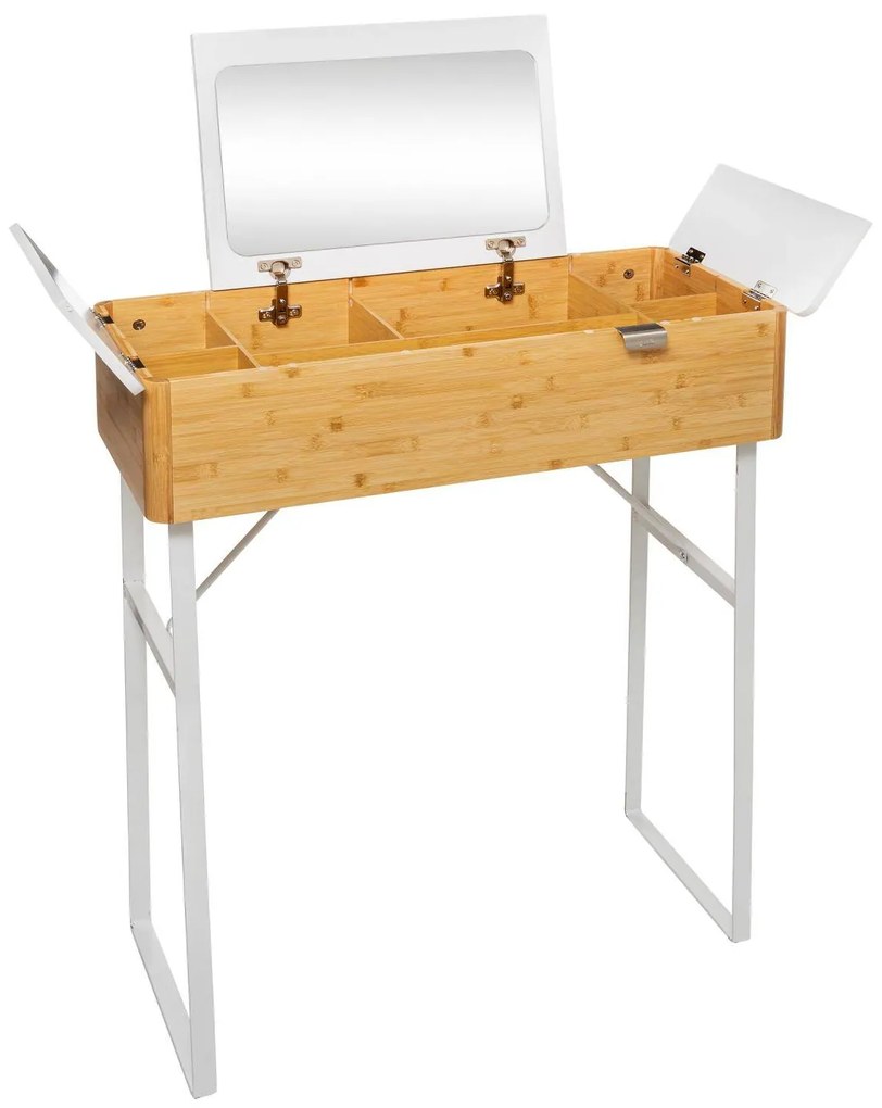 Masuta de toaleta in stil scandinav Levia, bambus