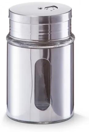 Recipient pentru condimente Visual, inox si sticla, Silver 220 ml, Ø 7xH10,5 cm