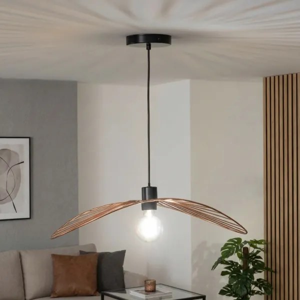Brilagi - Lustră LED CERIA WIRE, suspendată pe cablu, 1xE27/40W/230V, 40x56 cm, bronz