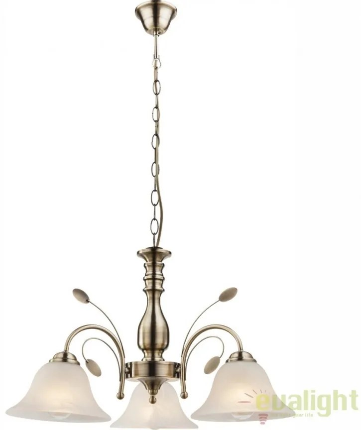 Candelabru design clasic 3 brate finisaj alama antica POSADAS 69007-3H GL