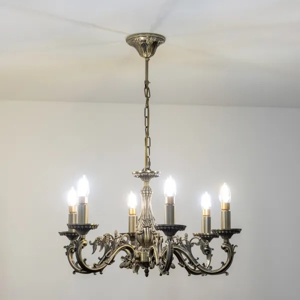 Lustră pe lanț Brilagi CLASSIC 6xE14/60W/230V alamă