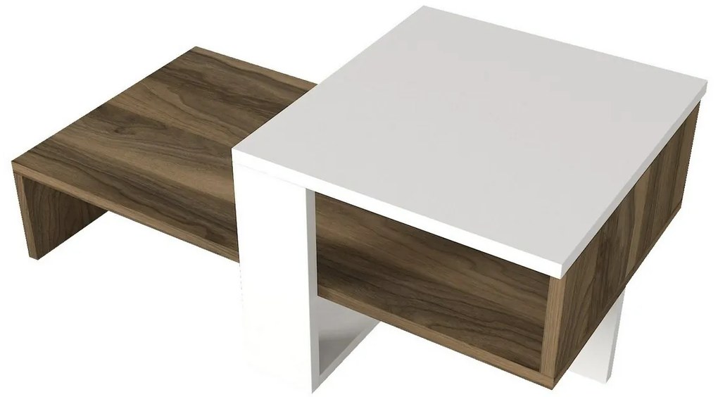 Măsuță de cafea Chain White and Walnut