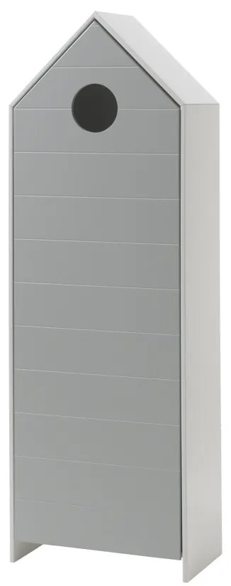 Dulap pentru Copii Căsuță, Gri, (MDF) – CASAMI – Vipack