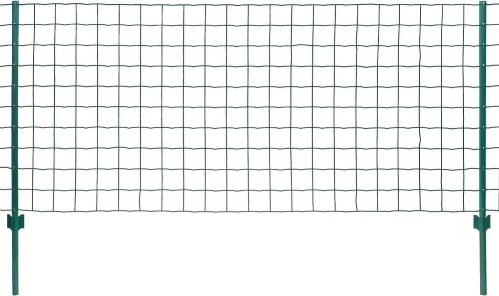 vidaXL Gard Euro, verde, 20 x 0,8 m, oțel