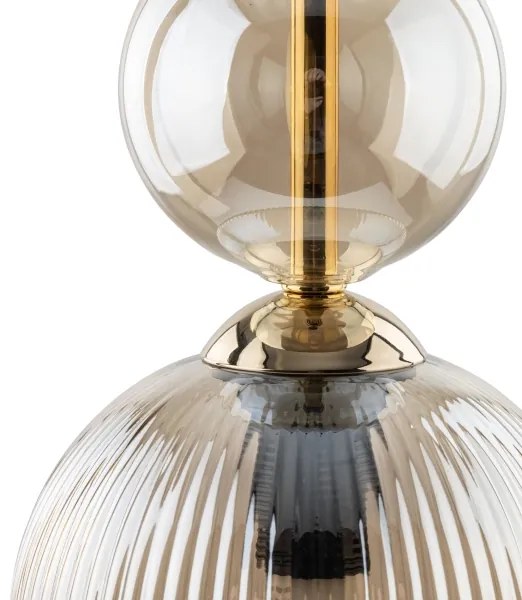 Pendul pe cablu SOPHIA 1xE14/10W/230V negru/bej fumuriu