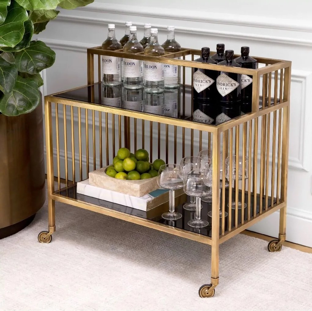 Gheridon, Masuta cu roti design LUX Rutherford