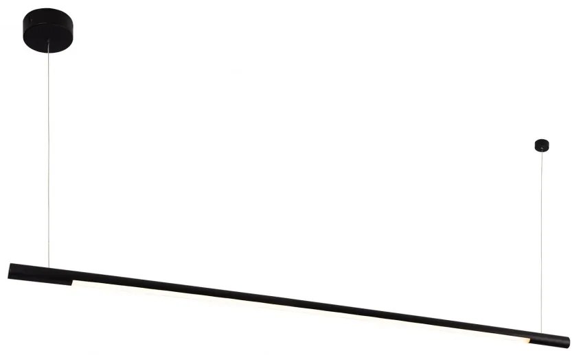 Lustra LED dimabila liniara, suspendata Organic 150cm, negru