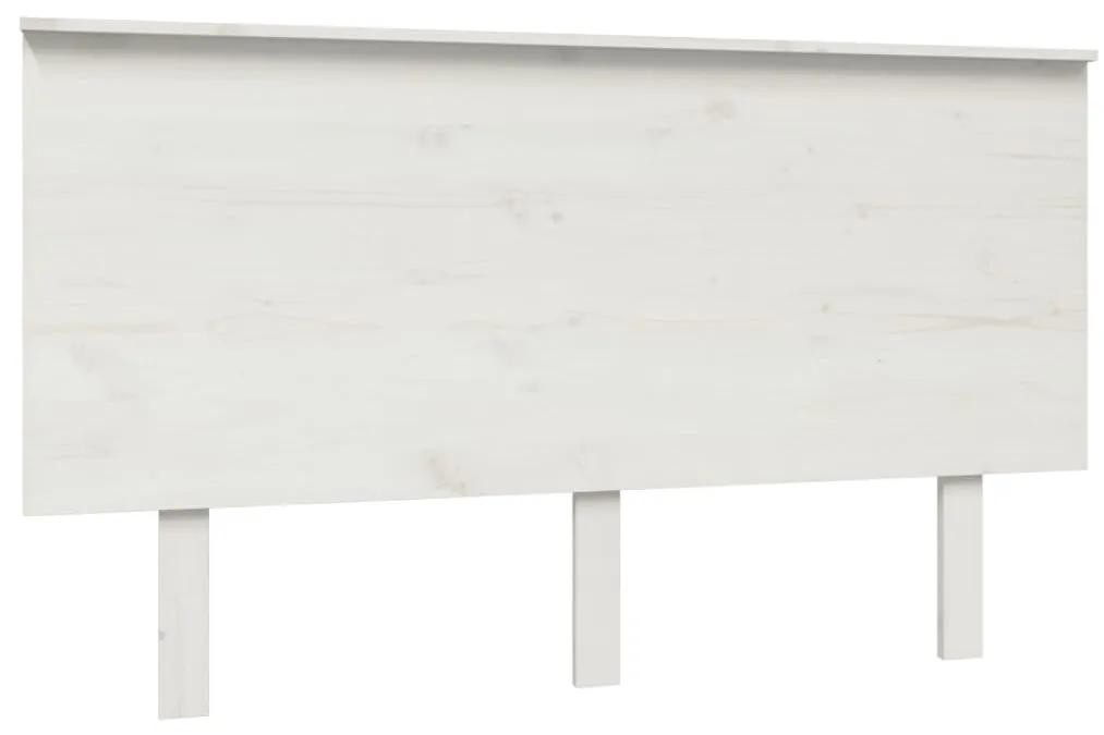 819186 vidaXL Tăblie de pat, alb, 184x6x82,5 cm, lemn masiv de pin
