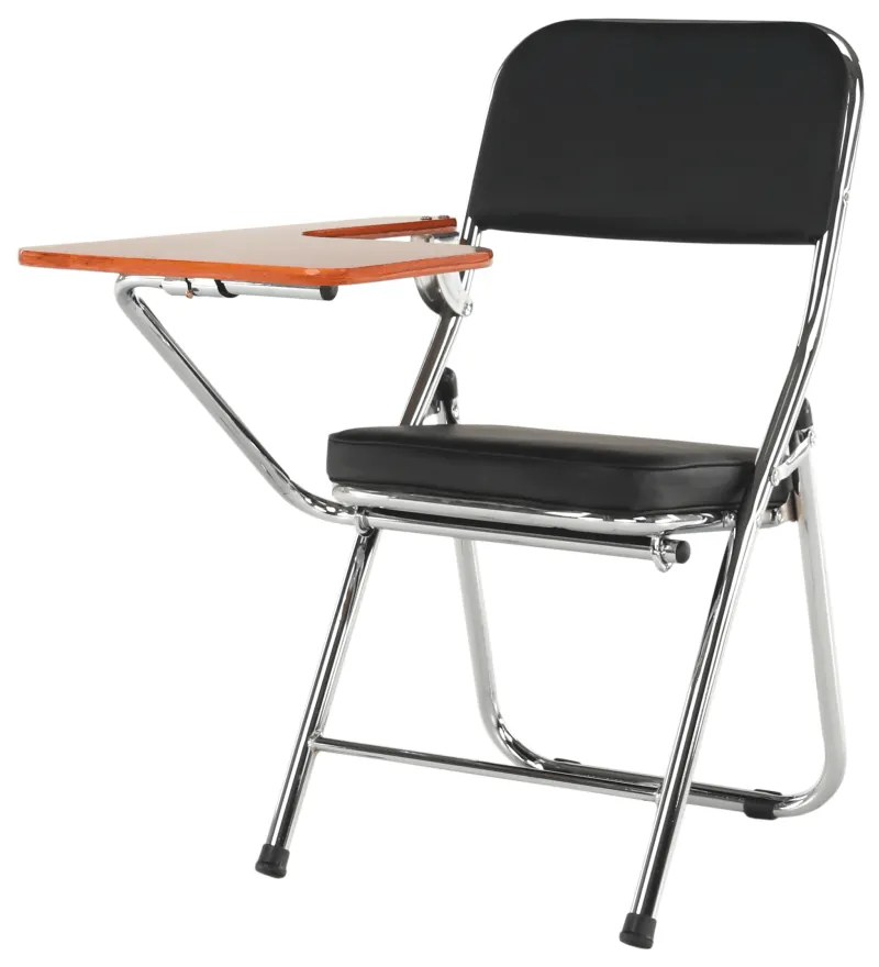 Scaun conferinţă cu măsuţă, negru/natural, TEKER