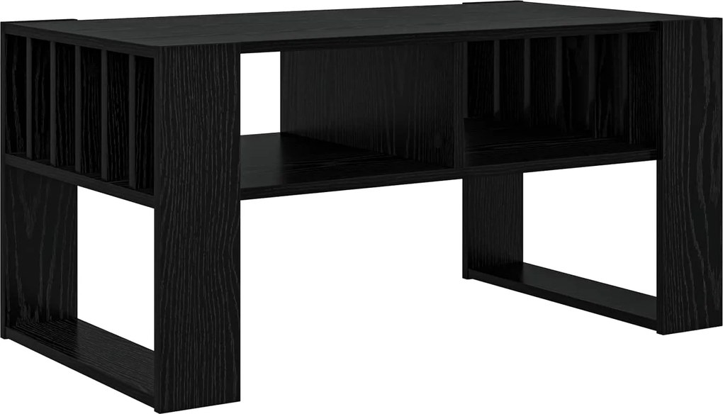 vidaXL Masă de cafea Stejar Negru 92 x 49,5 x 45 cm Lemn compozit