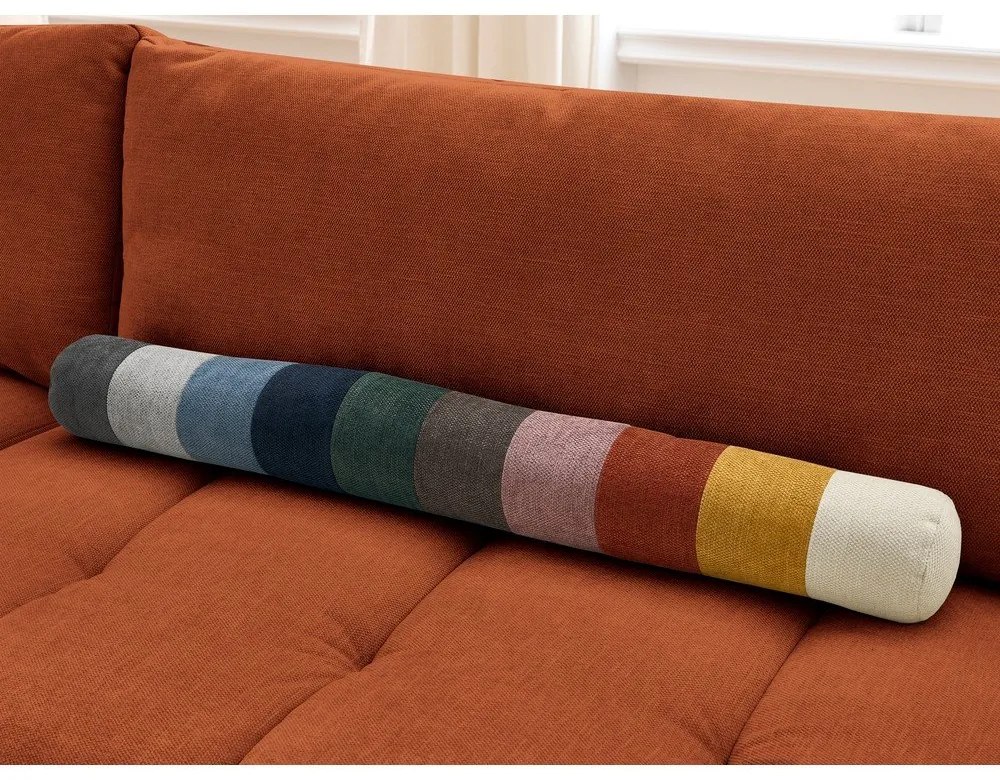 Colțar cărămiziu extensibil/cu spațiu de depozitare (cu colț pe partea stângă/în formă de ”L”) Fuji – Bobochic Paris