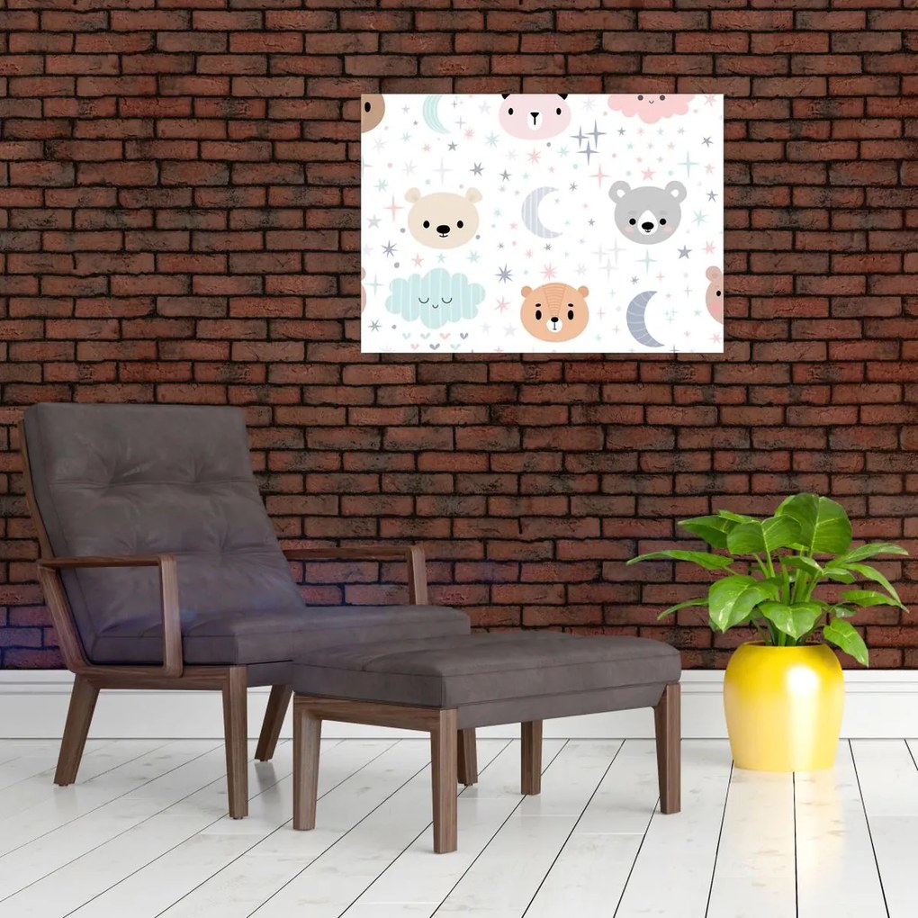 Tablou pe sticlă - Noapte bună. (70x50 cm)