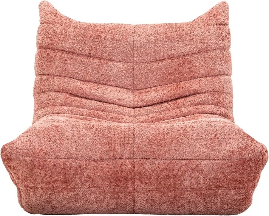 Fotoliu bean bag roz cu tapițerie din țesătură bouclé Mask – Mauro Ferretti