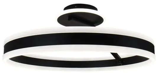 Lustră LED dimabilă aplicată LED/86W/230V 3000-6500K negru + telecomandă