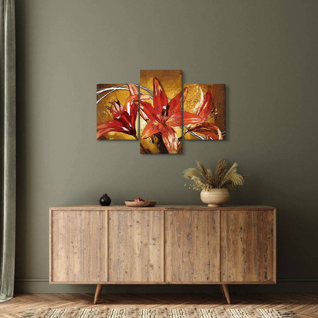 Tablou cu flori de crini (90x60 cm)