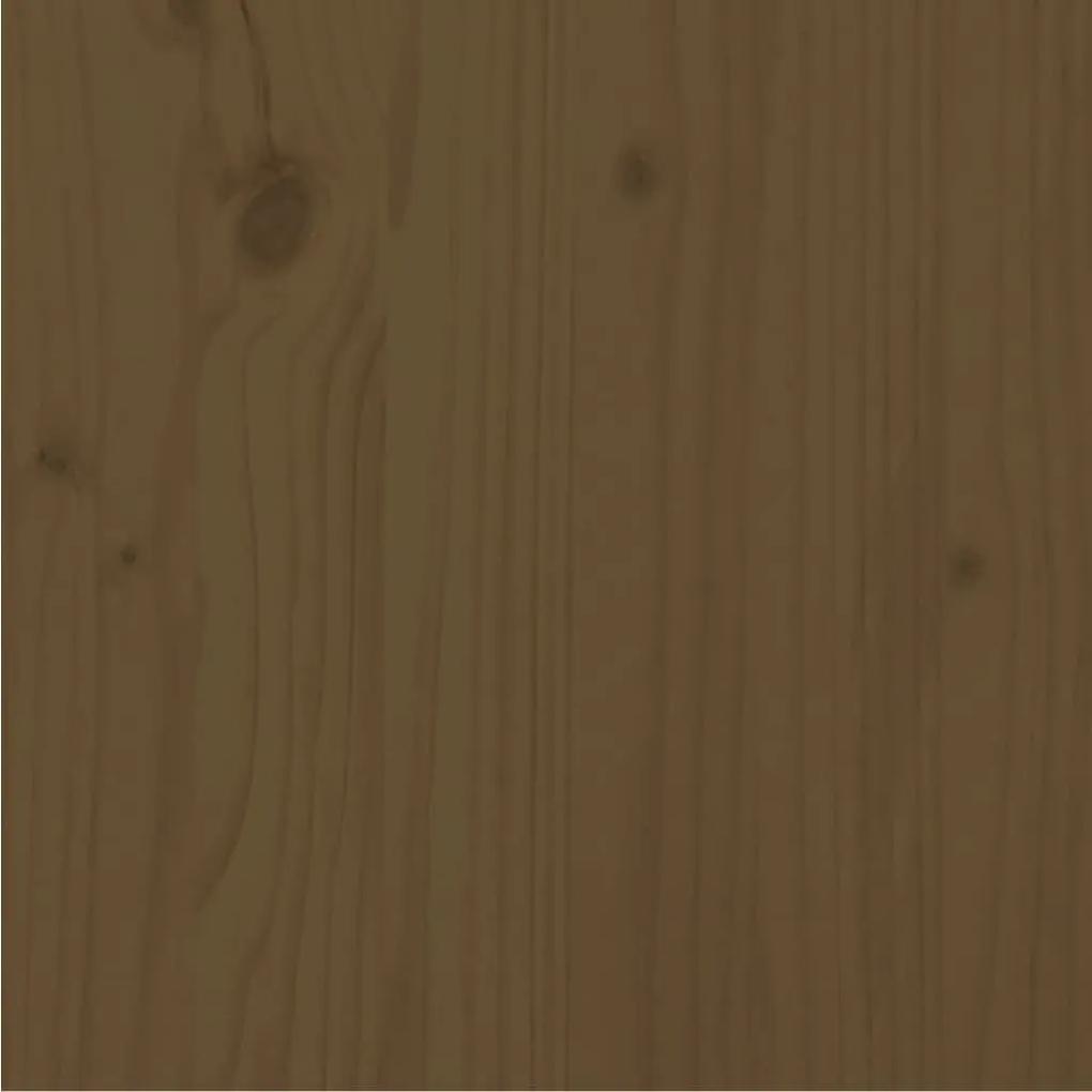 Cadru de pat, maro miere, 140x190 cm, lemn masiv de pin maro miere, 140 x 190 cm