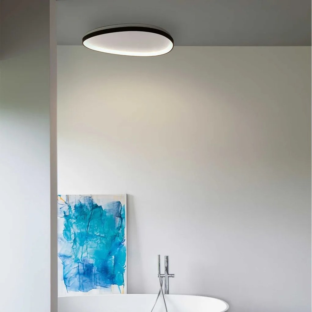 Plafoniera LED XL design circular GEMINI pl d081 on-off alb