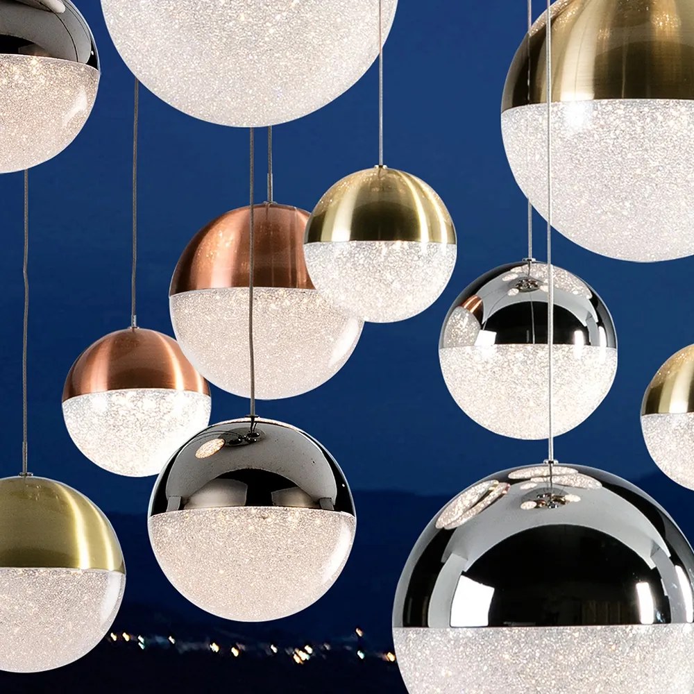 LUSTRA XXL cu 55 pendule LED DIMABILA prin BLUETOOTH Sphere 140cm SV-794691B