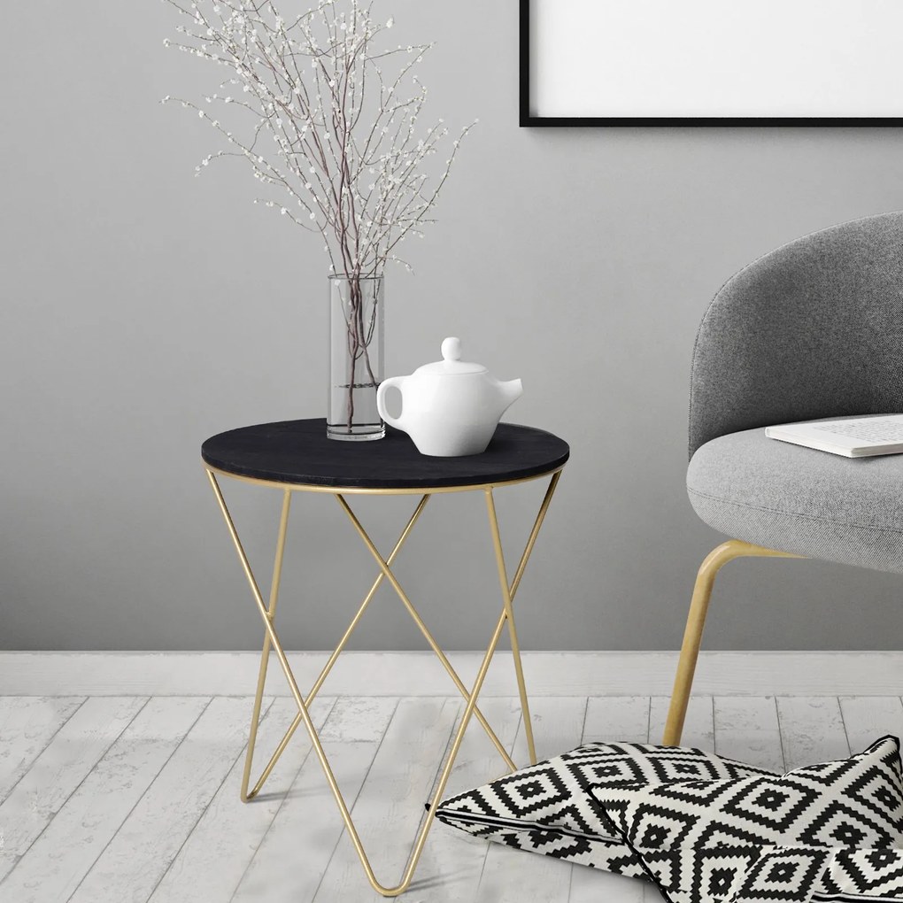 HomCom masuta design modern geometric, Φ43x48 cm | AOSOM RO