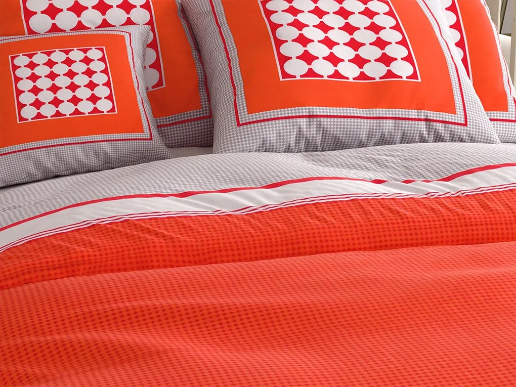 Lenjerie de pat din bumbac Renforce TABITA rosie Dimensiune lenjerie de pat: 2 buc 80 x 80 cm | 200 x 200 cm