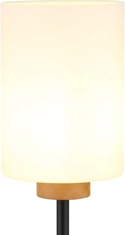 Lampadar/ Lampa de podea metal si lemn ROWENA