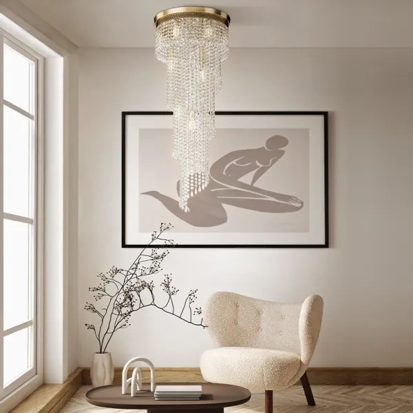 Plafonieră Maytoni DIA522-CL-12-G CASCADE 12xE14/60W/230V