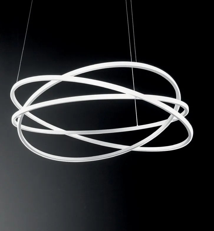 Lustra LED circulara design modern ATIA 100cm alb sau negru