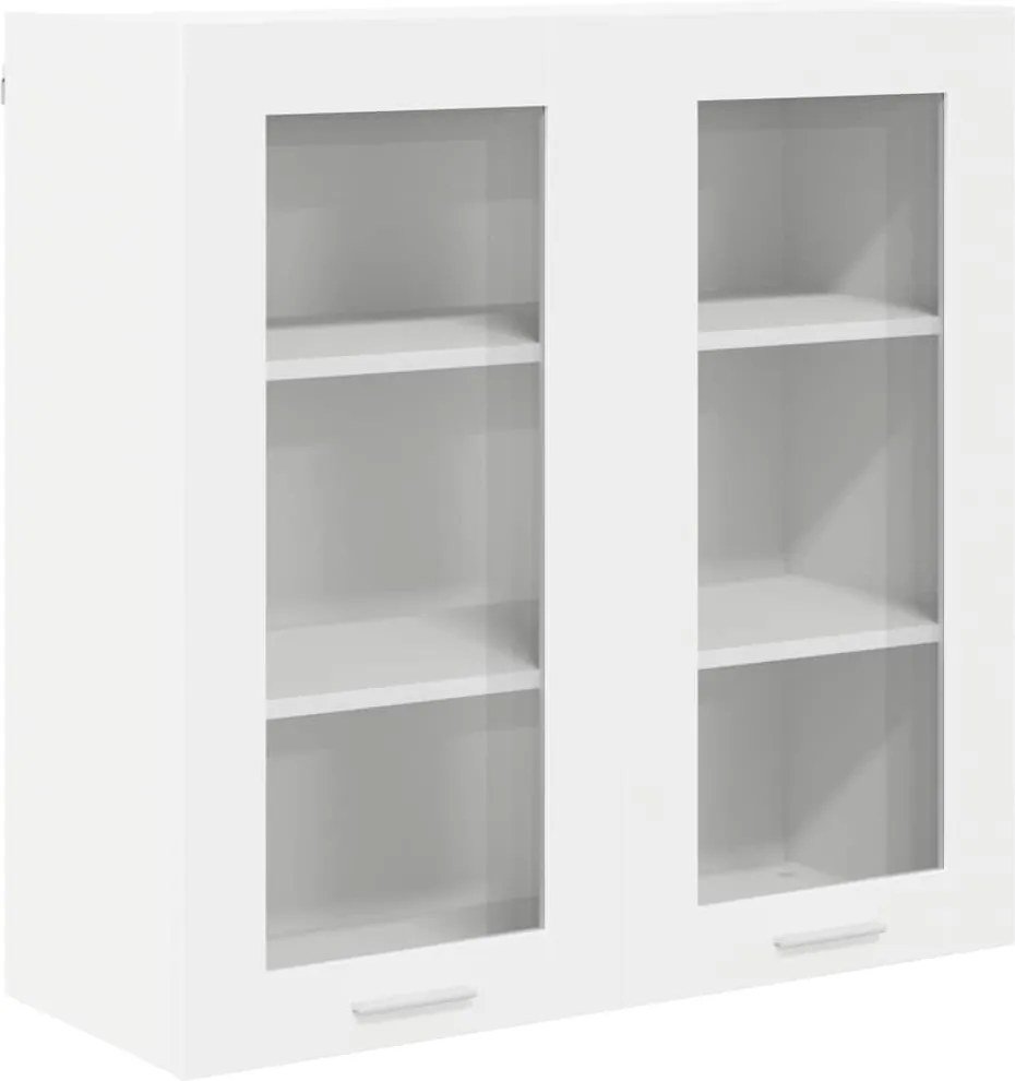 vidaXL Dulap suspendat cu depozitare Alb 80 x 31 x 80 cm Lemn compozit