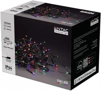 Instalatie exterior 240 LED multicolor 24m IP44 Entac