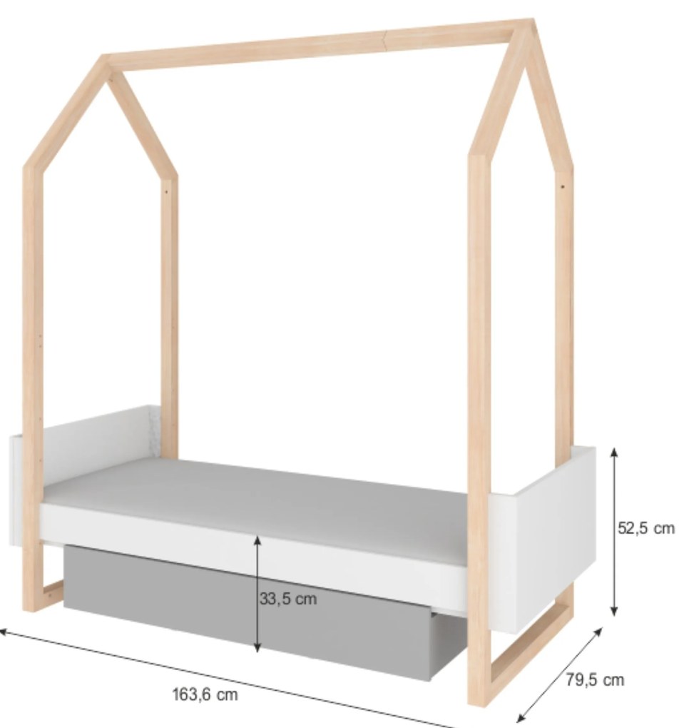 Patut pentru copii PINETTE 70 x 140 cm