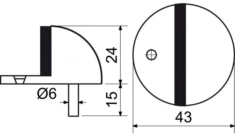 opritor ușă negru RK.ZAR.001.CE
