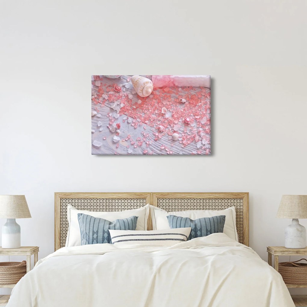 Tablou - Atmosfera de litoral în nuanțe roz (90x60 cm)