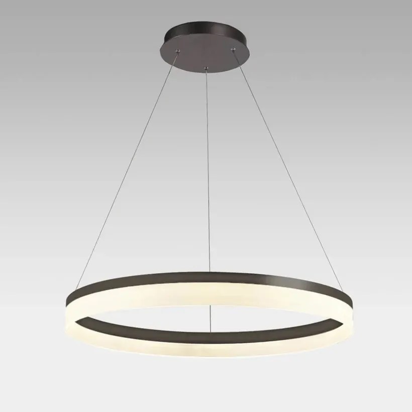 Lustra LED circulara suspendata Ara 60cm, Bronz