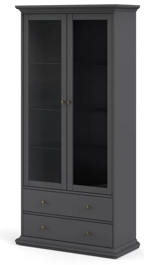 Vitrină gri 96x201 cm Paris – Tvilum