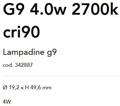 Bec LED, G9 4W 2700k cri90