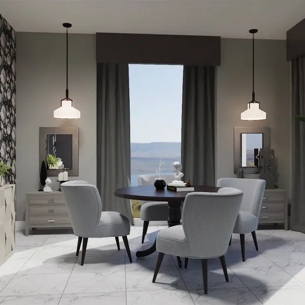 Quoizel QZ-BRECKEN-2P-OZ-ABG - Candelabru BRECKEN 2xE27/60W/230V negru/decor marmură